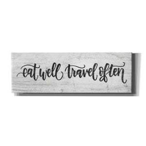 'Eat Well, Travel Often' by Jaxn Blvd, Canvas Wall Art