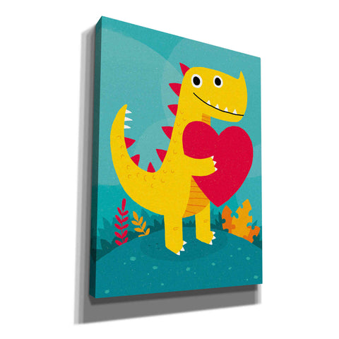 Image of 'Dino Love' by Michael Buxton, Canvas Wall Art