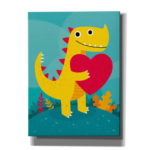 Image of 'Dino Love' by Michael Buxton, Canvas Wall Art