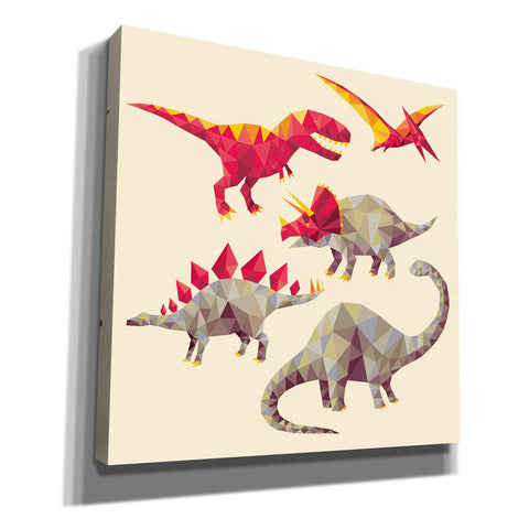 Image of 'Geo Saurs' by Michael Buxton, Canvas Wall Art
