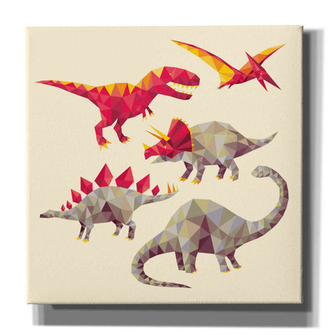 Image of 'Geo Saurs' by Michael Buxton, Canvas Wall Art