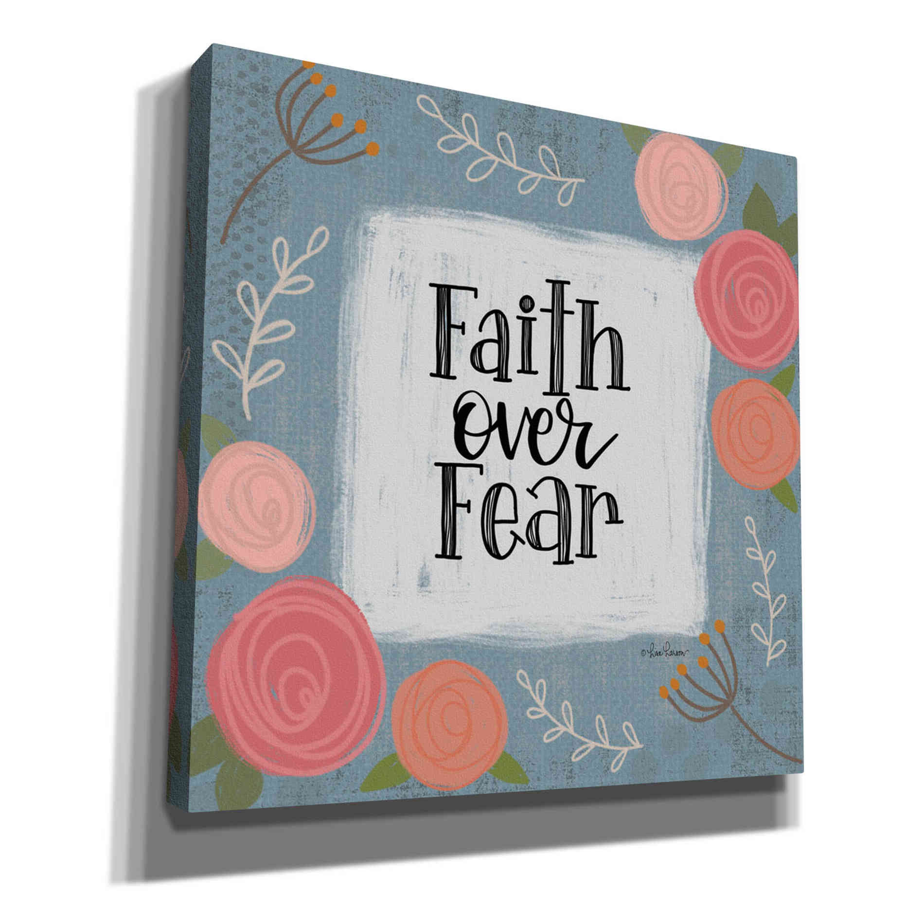 'Faith Over Fear' by Lisa Larson, Canvas Wall Art