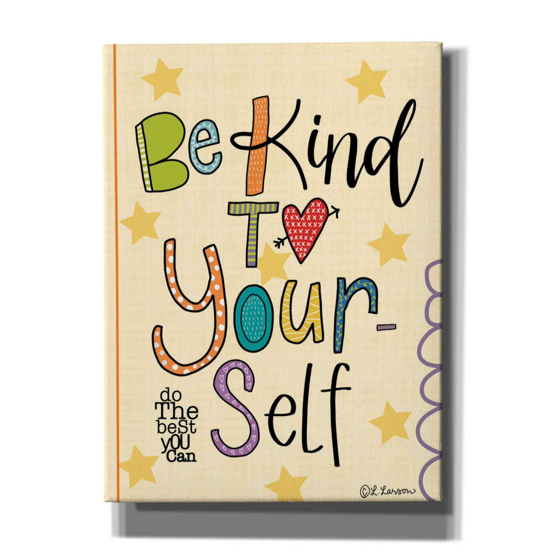 'Be Kind to Yourself' by Lisa Larson, Canvas Wall Art