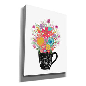 'Good Morning Coffee Floral' by Lisa Larson, Canvas Wall Art