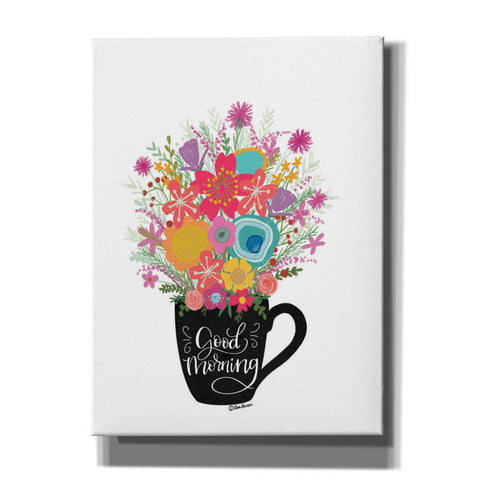 Image of 'Good Morning Coffee Floral' by Lisa Larson, Canvas Wall Art