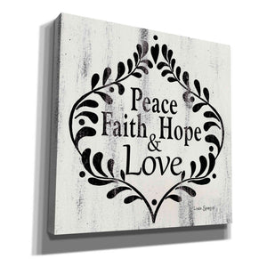 'Peace Faith Hope & Love' by Linda Spivey, Canvas Wall Art
