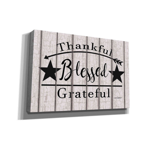 Image of 'Blessed Thankful Grateful' by Linda Spivey, Canvas Wall Art