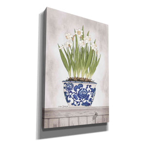 'Blue and White Daffodils II' by Linda Spivey, Canvas Wall Art