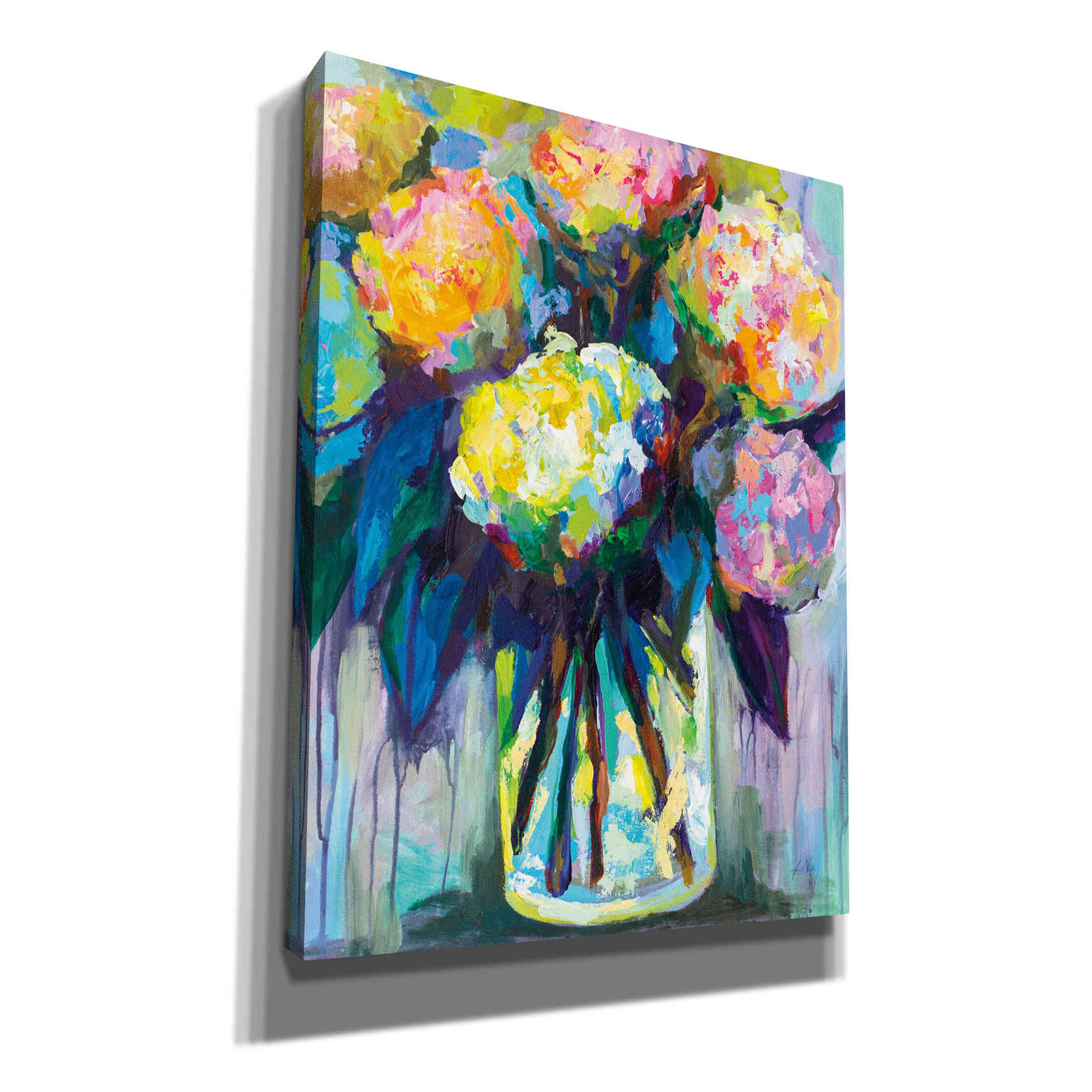 "Full of Hydrangeas" by Jeanette Vertentes, Canvas Wall Art,Size C Portrait