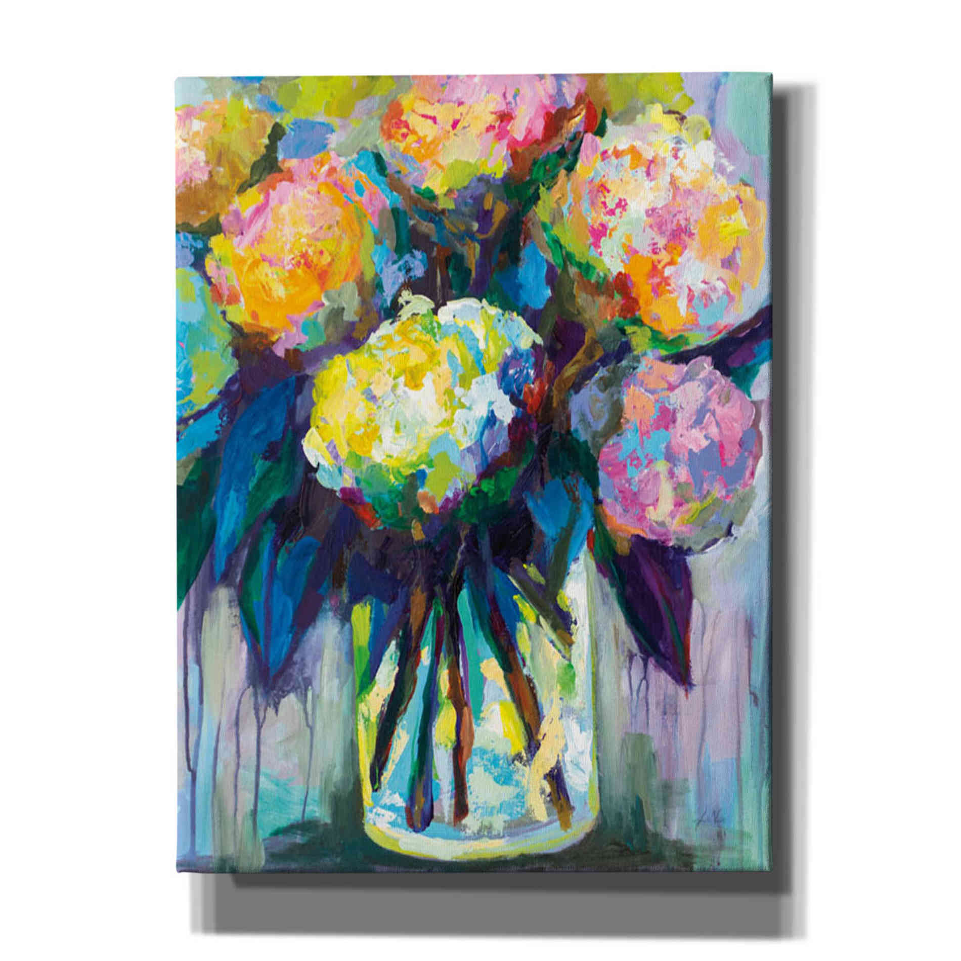 "Full of Hydrangeas" by Jeanette Vertentes, Canvas Wall Art,Size C Portrait