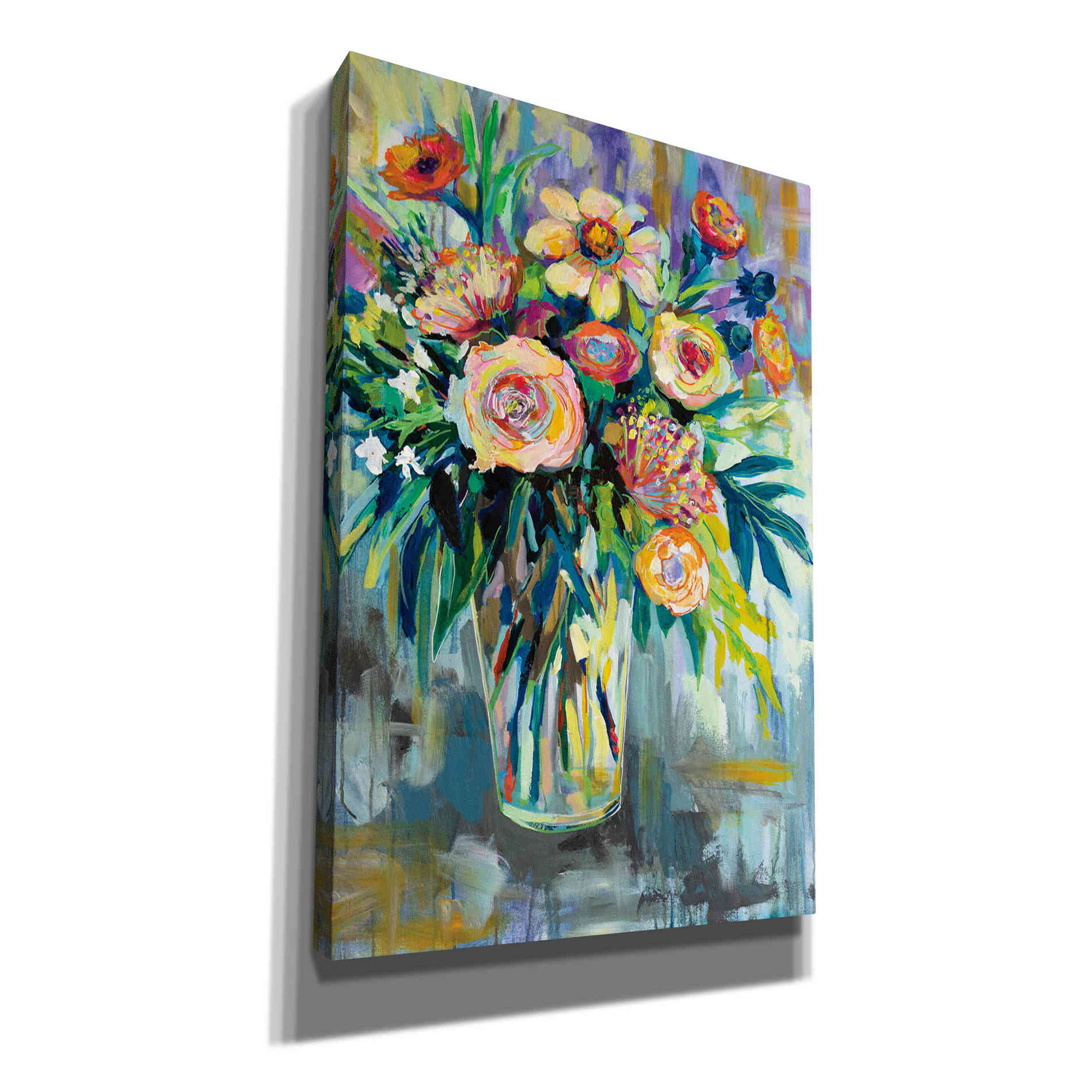 "Summer Happiness" by Jeanette Vertentes, Canvas Wall Art,Size A Portrait