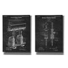 'For The Love of Beer Diptych Blueprint Patent Chalkboard' Canvas Wall Art (Set of 2),Size A Portrait