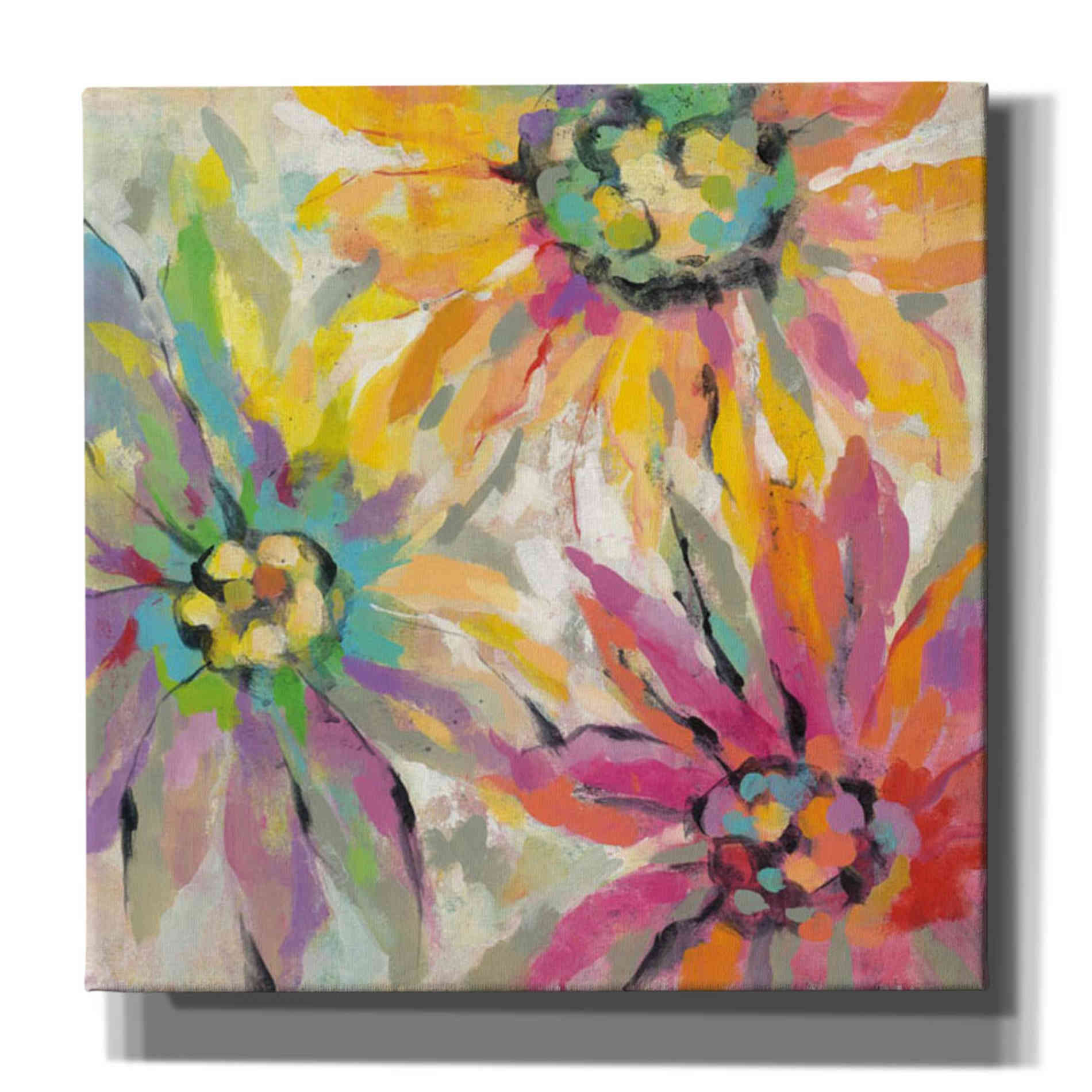 'Abstracted Petals I' by Silvia Vassileva, Canvas Wall Art,Size 1 Square