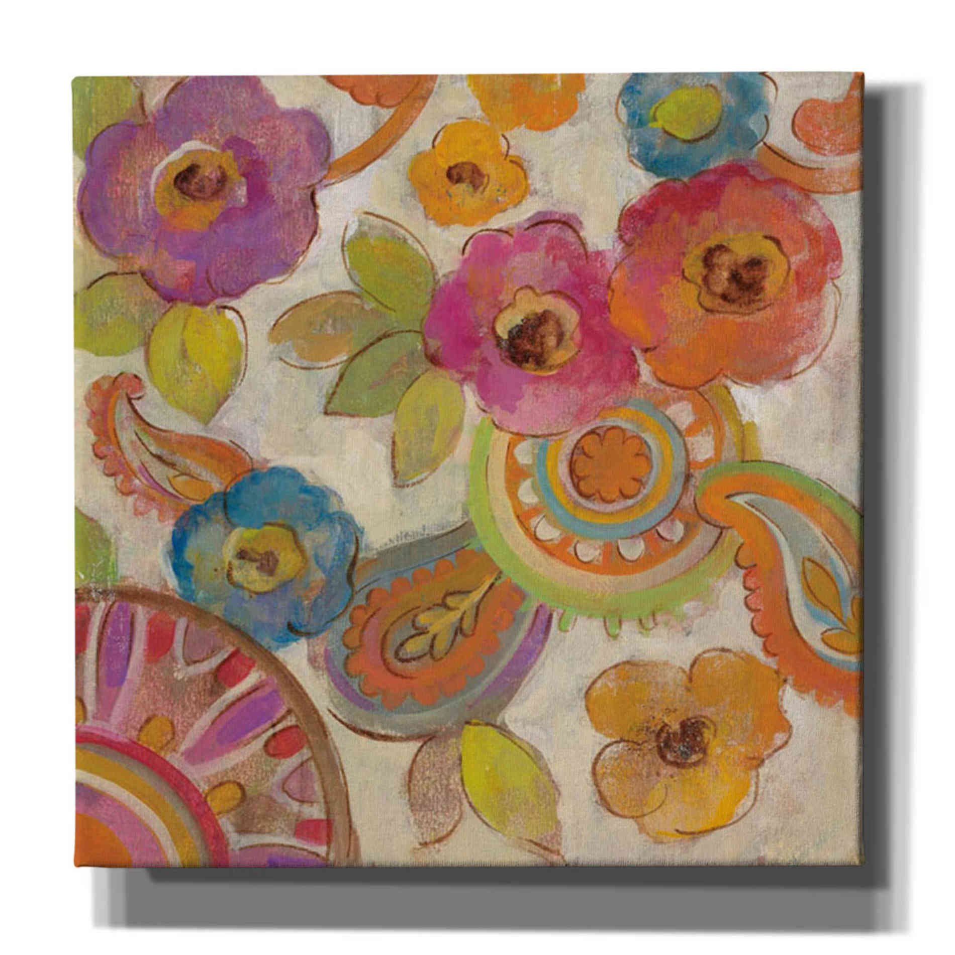 'Bohemian Summer III' by Silvia Vassileva, Canvas Wall Art,Size 1 Square