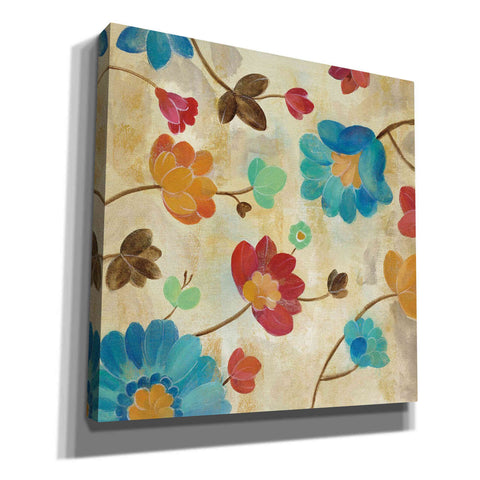 Image of 'Coral and Teal Garden II' by Silvia Vassileva, Canvas Wall Art,Size 1 Square