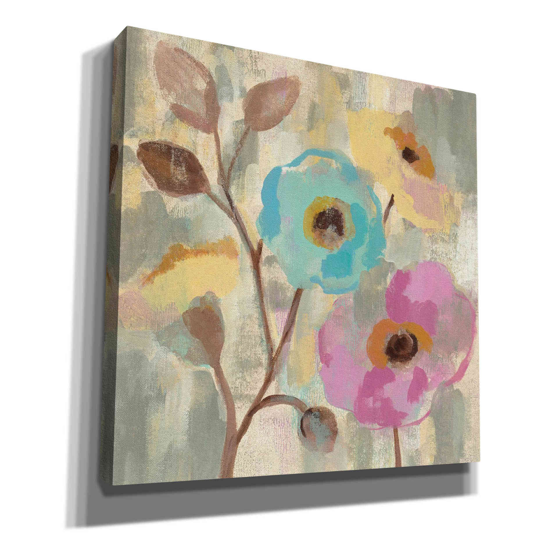 'Fog and Flowers III' by Silvia Vassileva, Canvas Wall Art,Size 1 Square