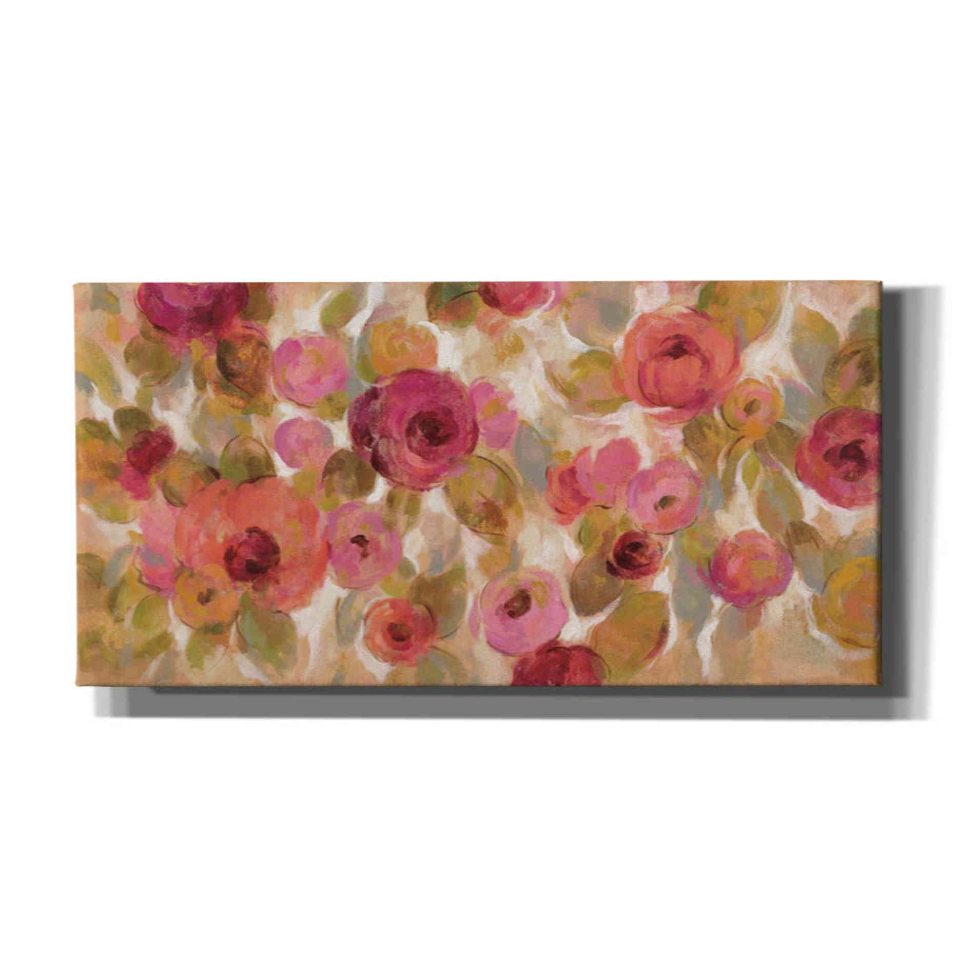 "Glorious Pink Floral I" by Silvia Vassileva, Canvas Wall Art,Size 2 Landscape
