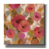'Glorious Pink Floral II' by Silvia Vassileva, Canvas Wall Art,Size 1 Square