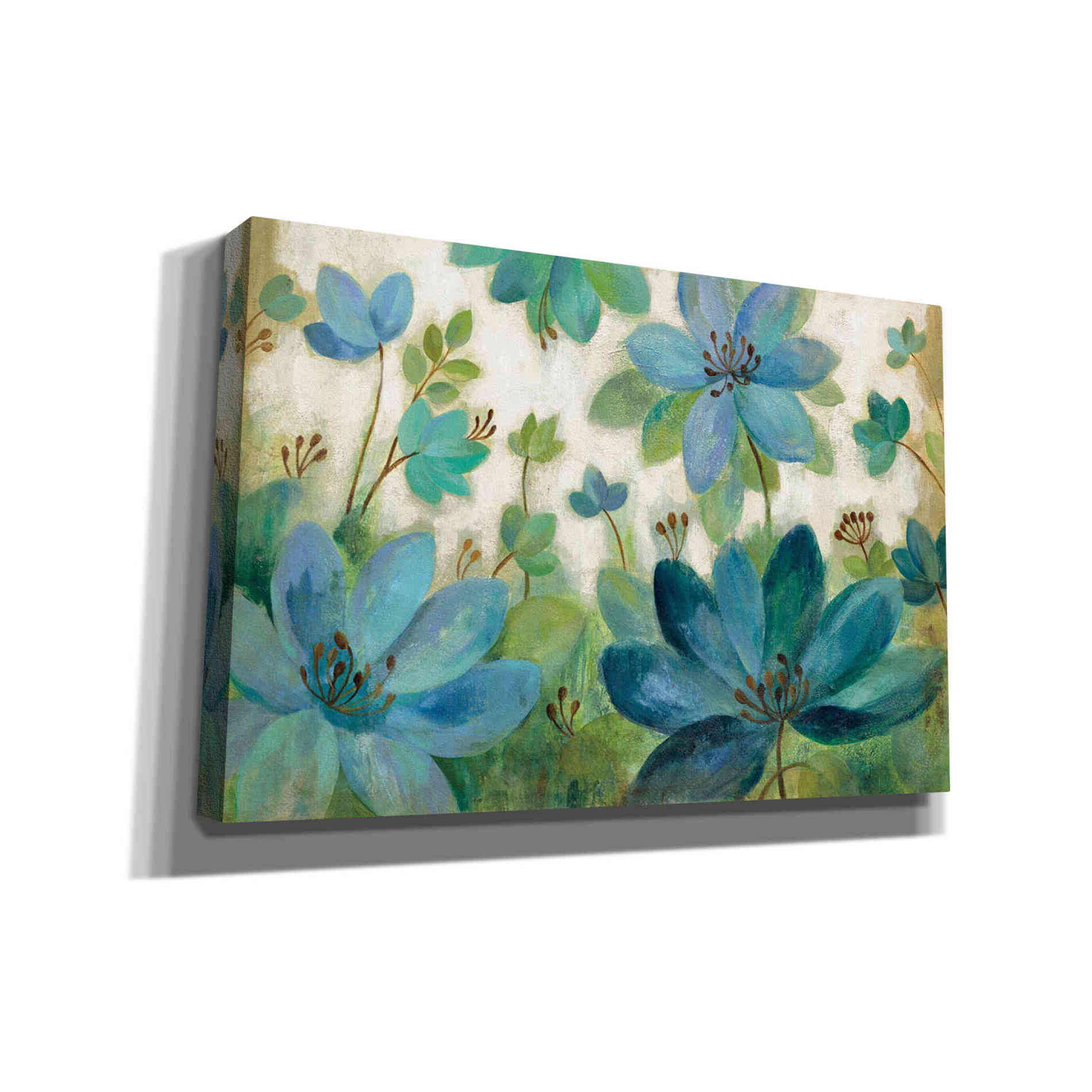 "Peacock Bloom" by Silvia Vassileva, Canvas Wall Art,Size A Landscape