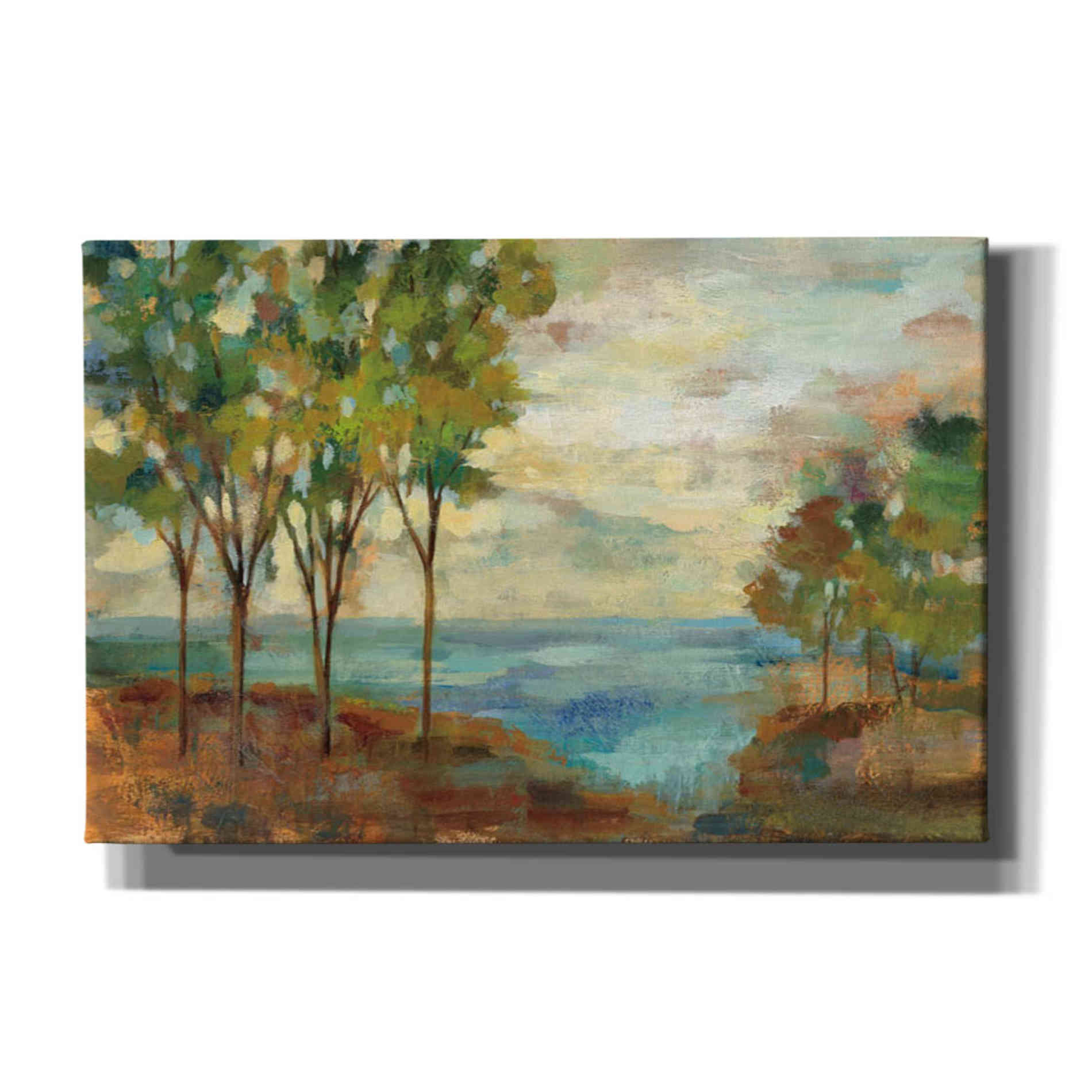"View of the Lake" by Silvia Vassileva, Canvas Wall Art,Size A Landscape