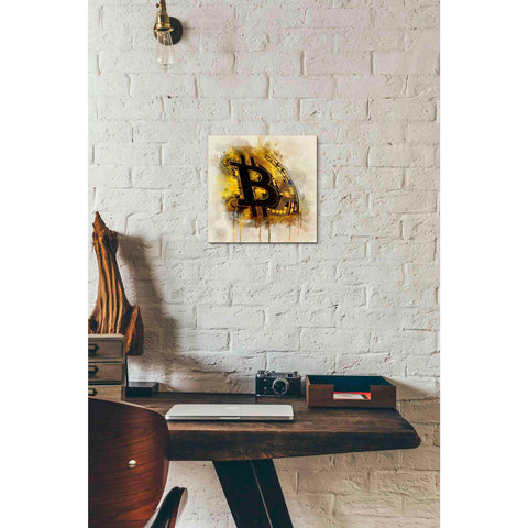 Image of 'Bitcoin Era in Gold' by Surma and Guillen, Canvas Wall Art,12 x 12