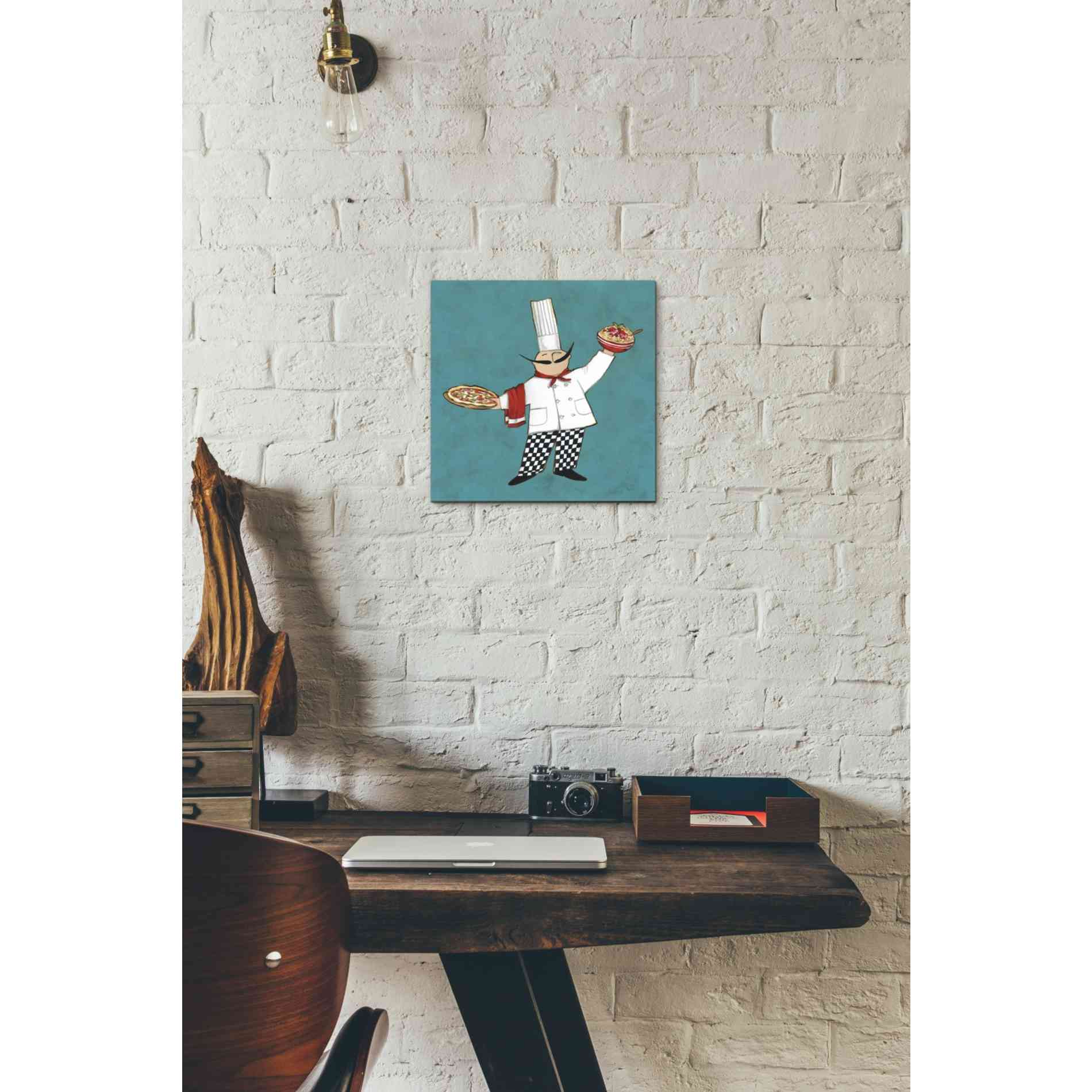 'Pasta Chef in Color' by Anne Tavoletti, Canvas Wall Art,12 x 12