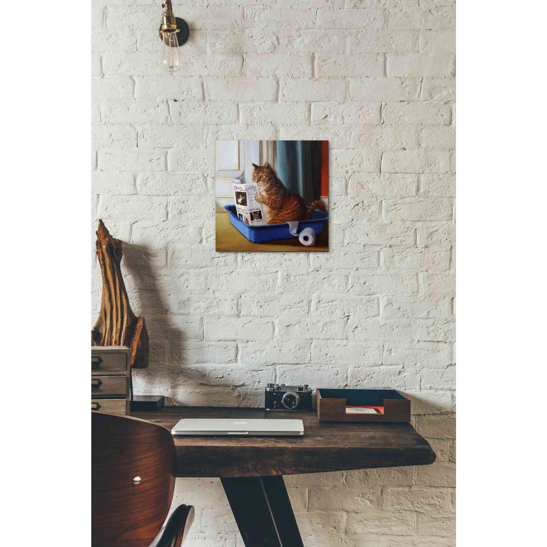 'Kitty Throne' by Lucia Heffernan, Canvas Wall Art,12 x 12