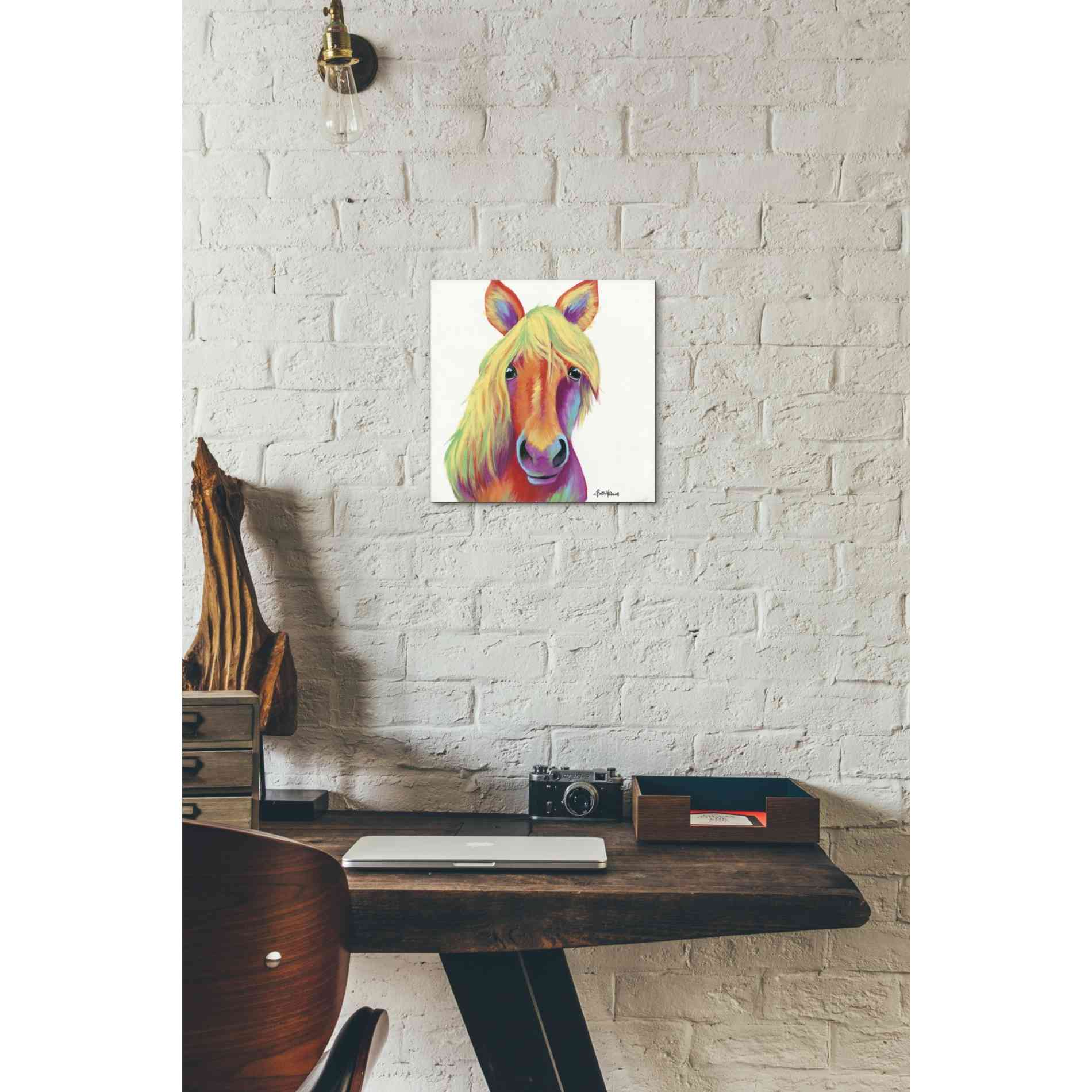 'Cheery Horse' by Britt Hallowell, Canvas Wall Art,12 x 12