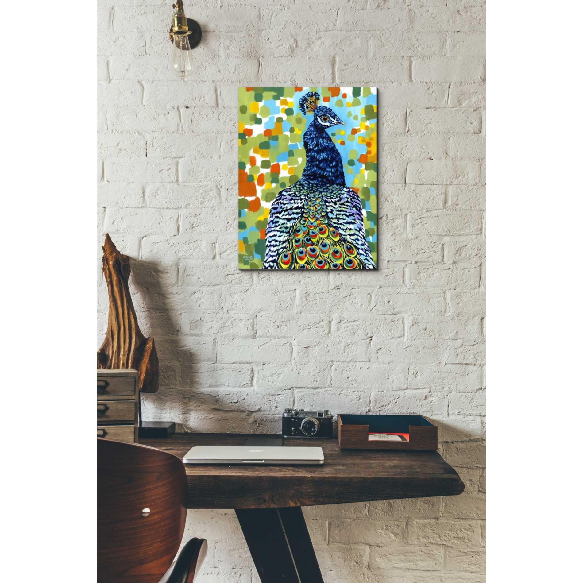 'Plumed Peacock II' by Carolee Vitaletti, Giclee Canvas Wall Art