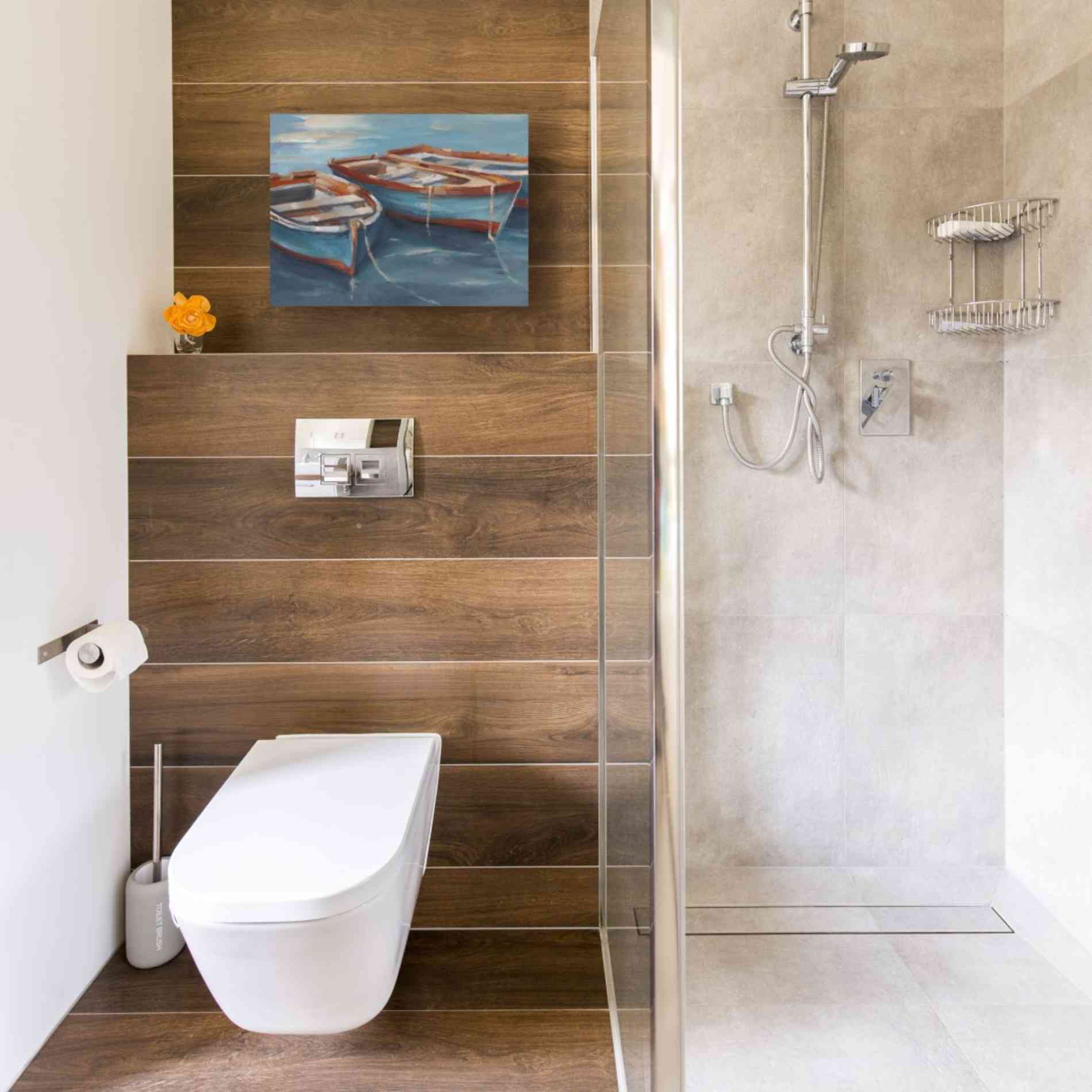 'Tethered Row Boats II' by Ethan Harper Canvas Wall Art,16 x 12