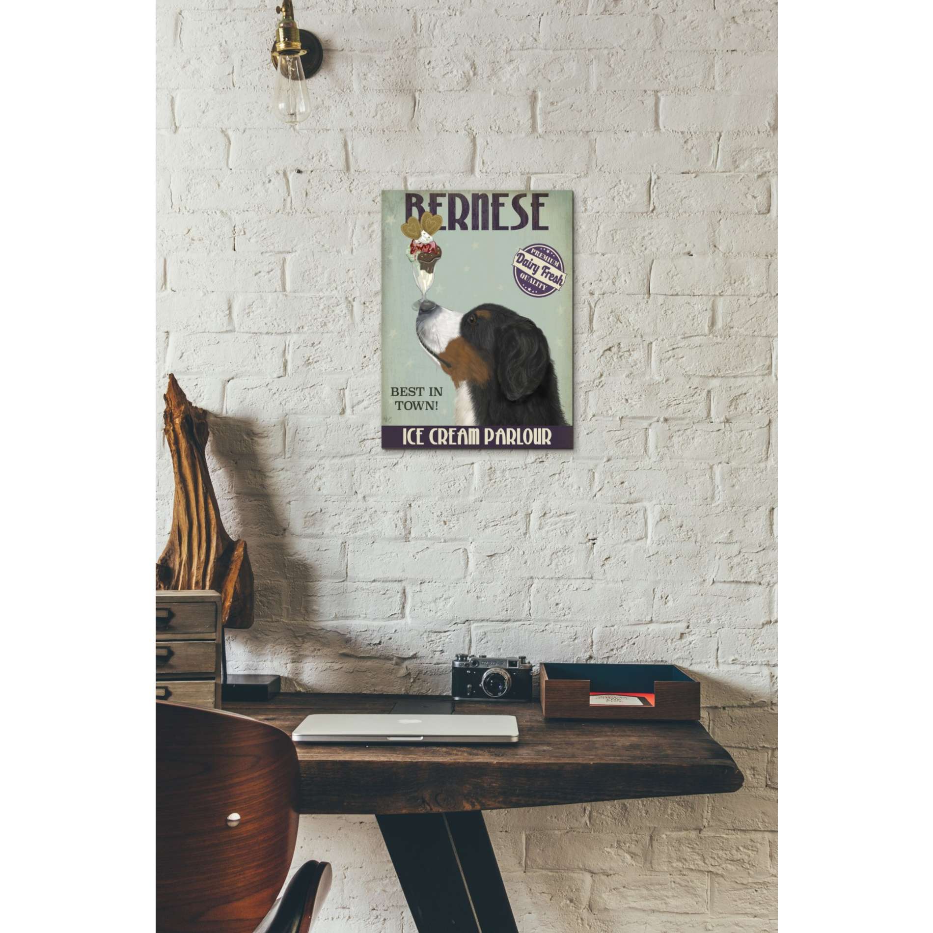 'Bernese Ice Cream,' by Fab Funky, Giclee Canvas Wall Art