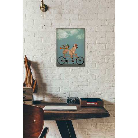 Image of 'French Bulldog Tandem,' by Fab Funky, Giclee Canvas Wall Art