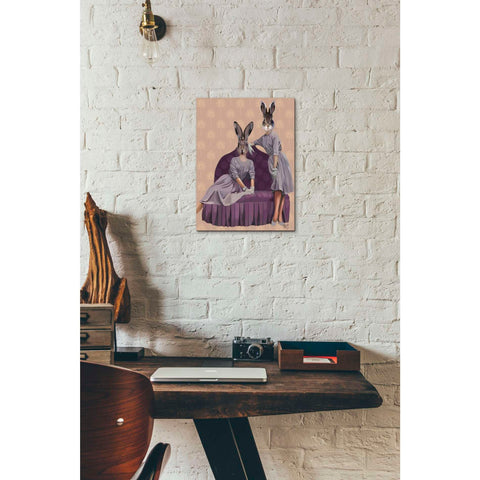 Image of 'Rabbits in Purple' by Fab Funky, Giclee Canvas Wall Art