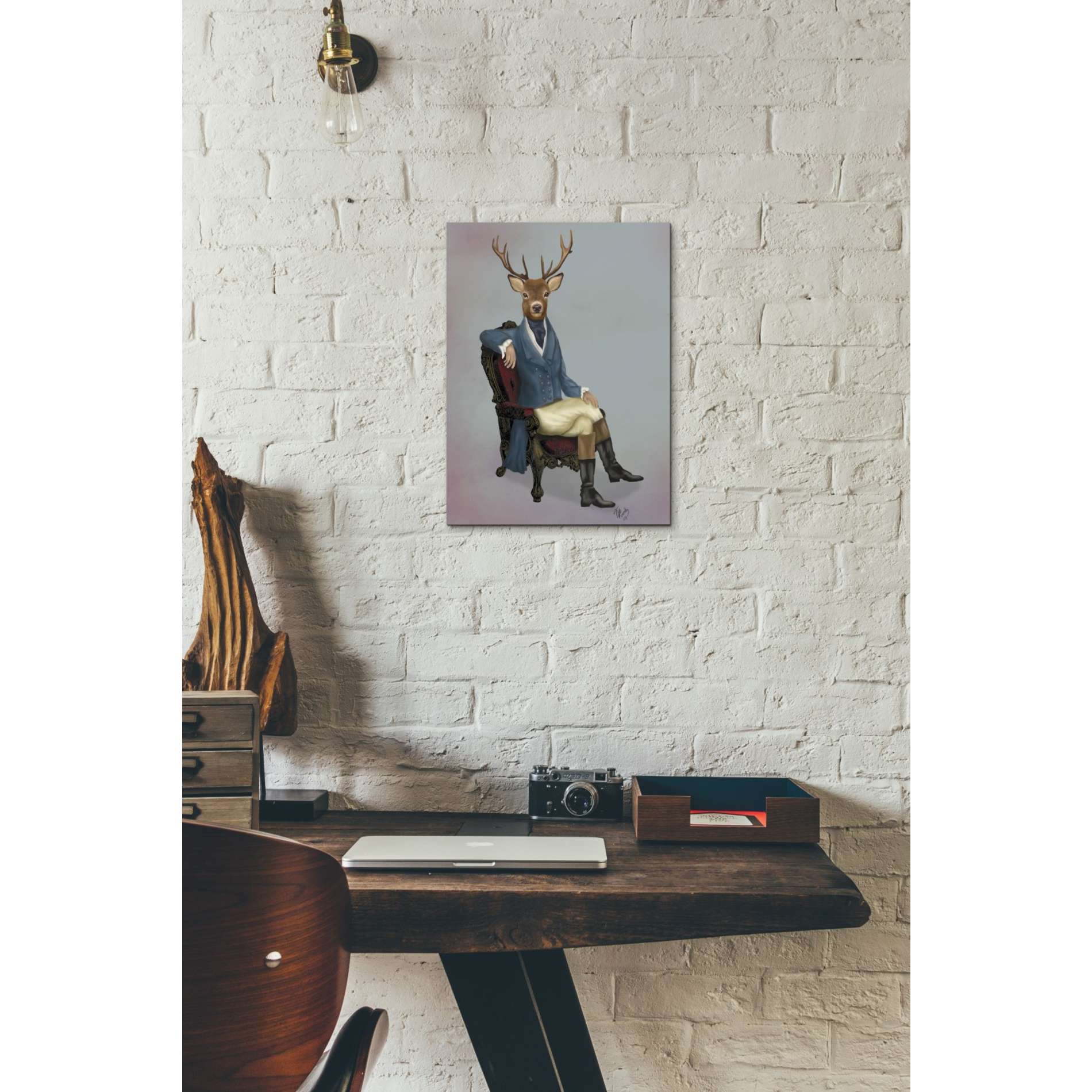 'Distinguished Deer Full' by Fab Funky, Giclee Canvas Wall Art