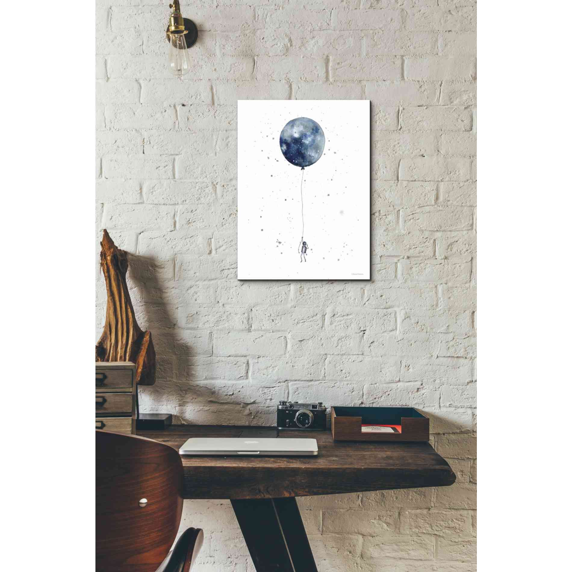 'Moon Balloon' by Rachel Nieman, Canvas Wall Art,12 x 16