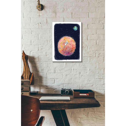 Image of 'Chillin on Moon' by Rachel Nieman, Canvas Wall Art,12 x 16