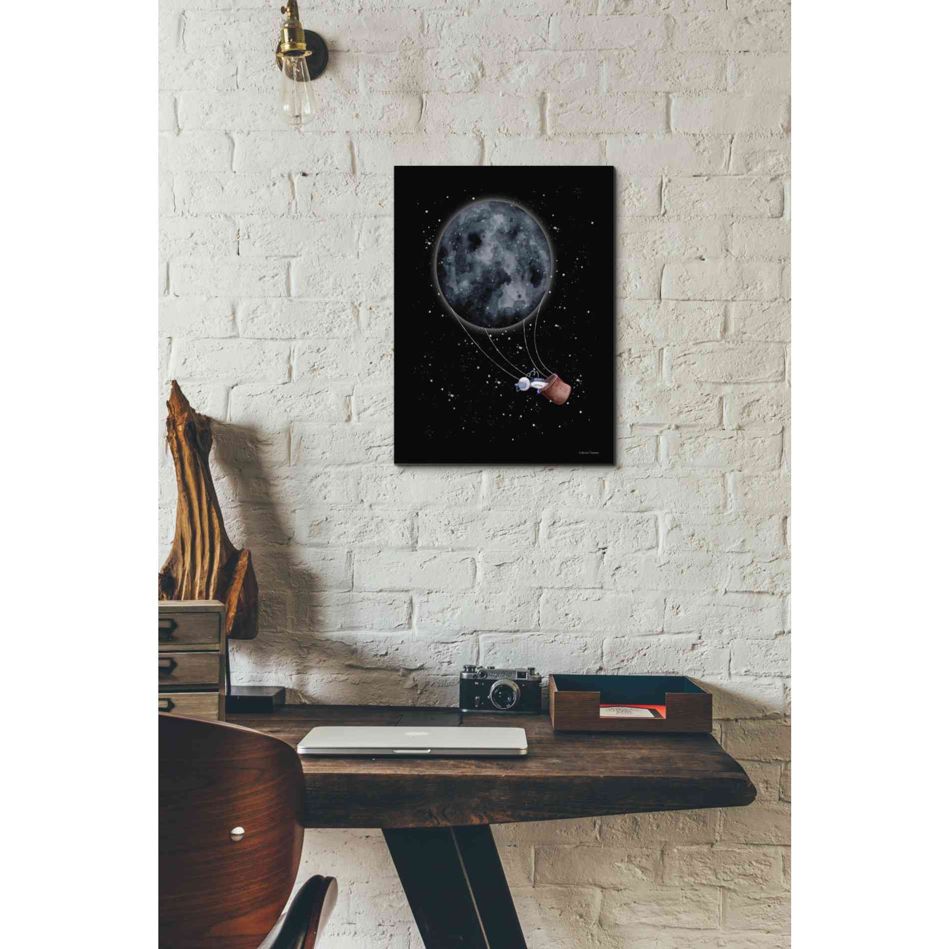 'Moon Hot Air Balloon' by Rachel Nieman, Canvas Wall Art,12 x 16