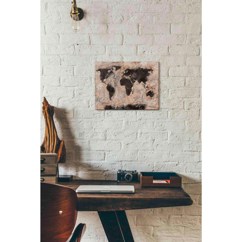 Image of 'Old World Map' by Britt Hallowell, Canvas Wall Art,16 x 12