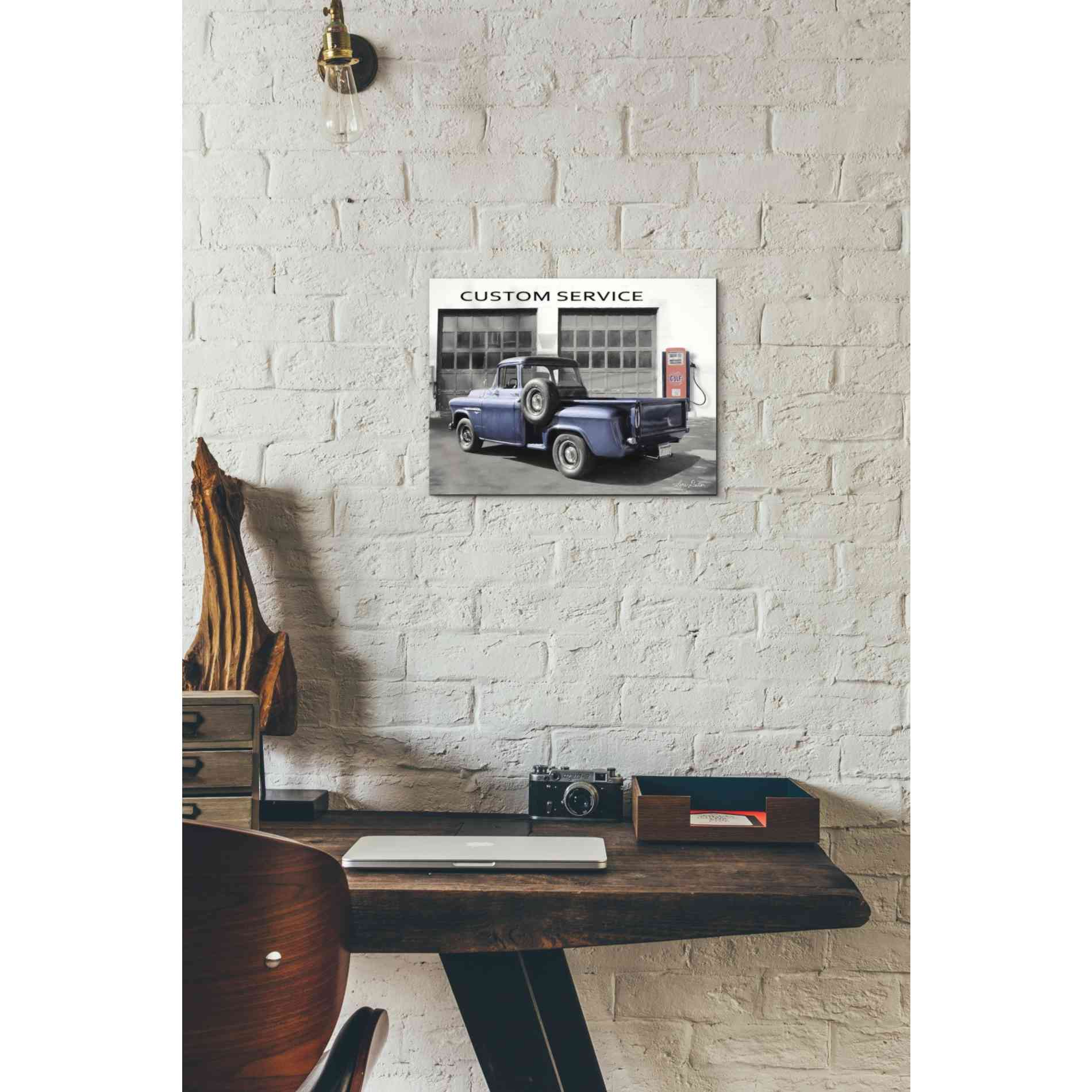 'Gulf Service Station' by Lori Deiter, Canvas Wall Art,16 x 12