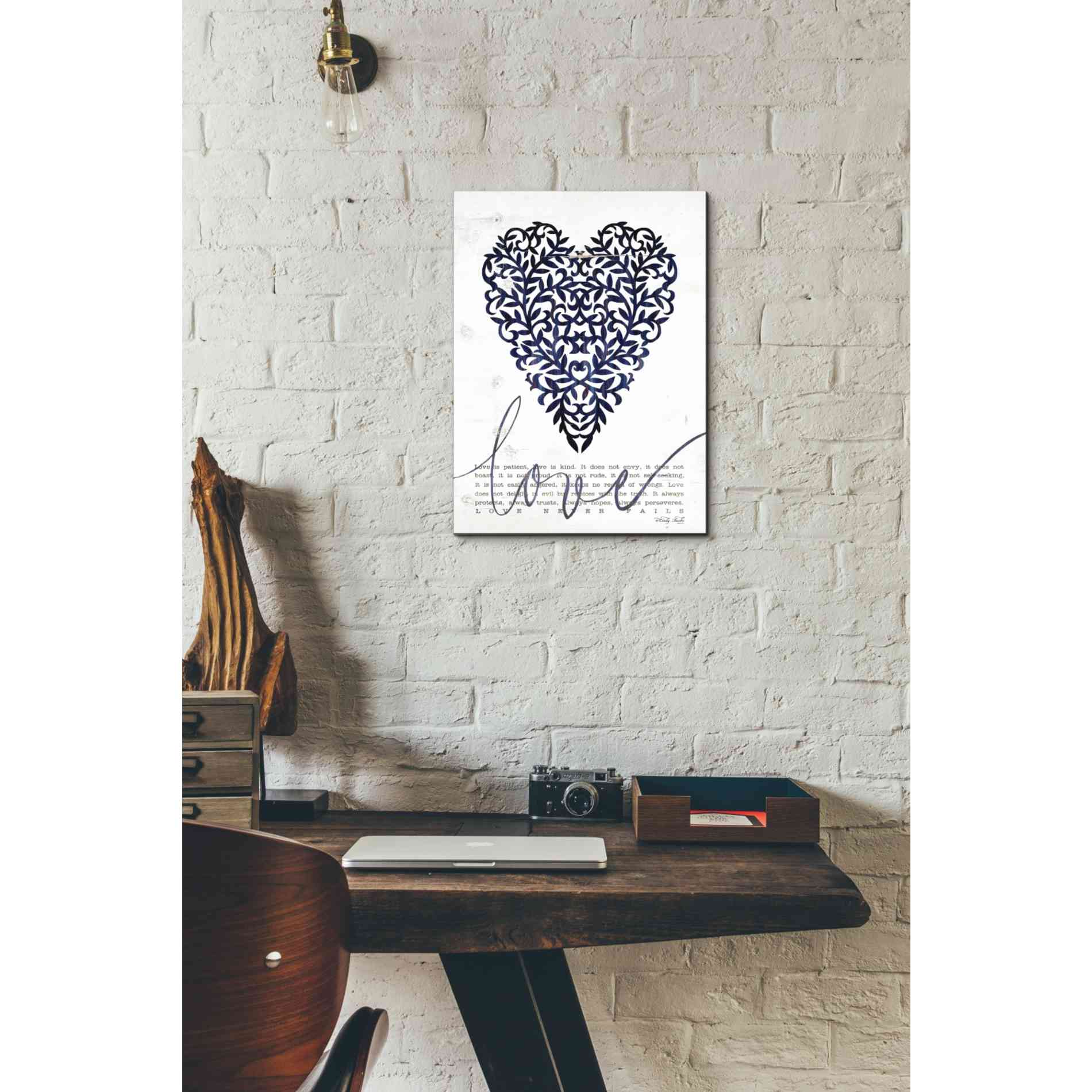 'Love Never Fails in Navy' by Cindy Jacobs, Giclee Canvas Wall Art