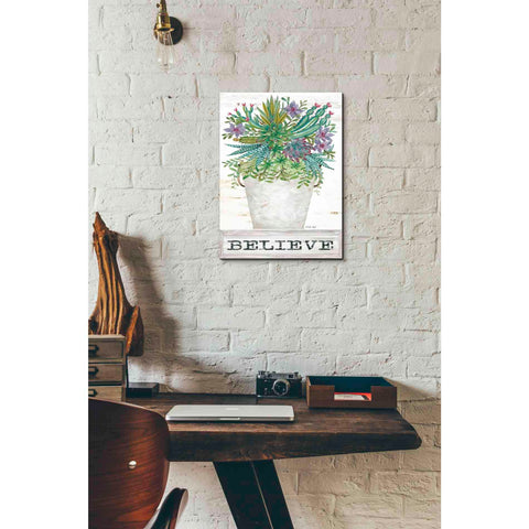 Image of 'Believe Succulents' by Cindy Jacobs, Canvas Wall Art,12 x 16