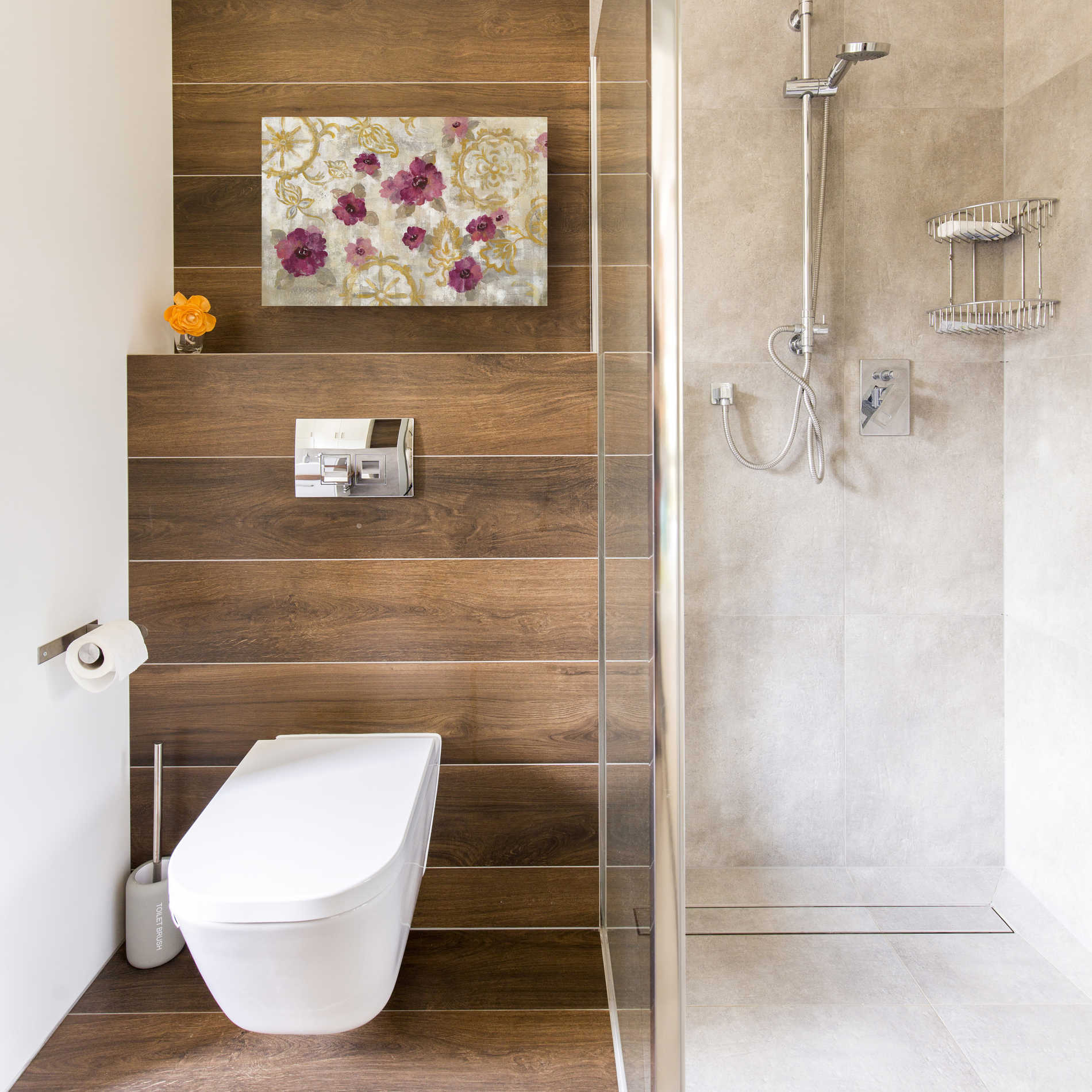 'Elegant Fresco Floral' by Silvia Vassileva, Canvas Wall Art,18 x 12