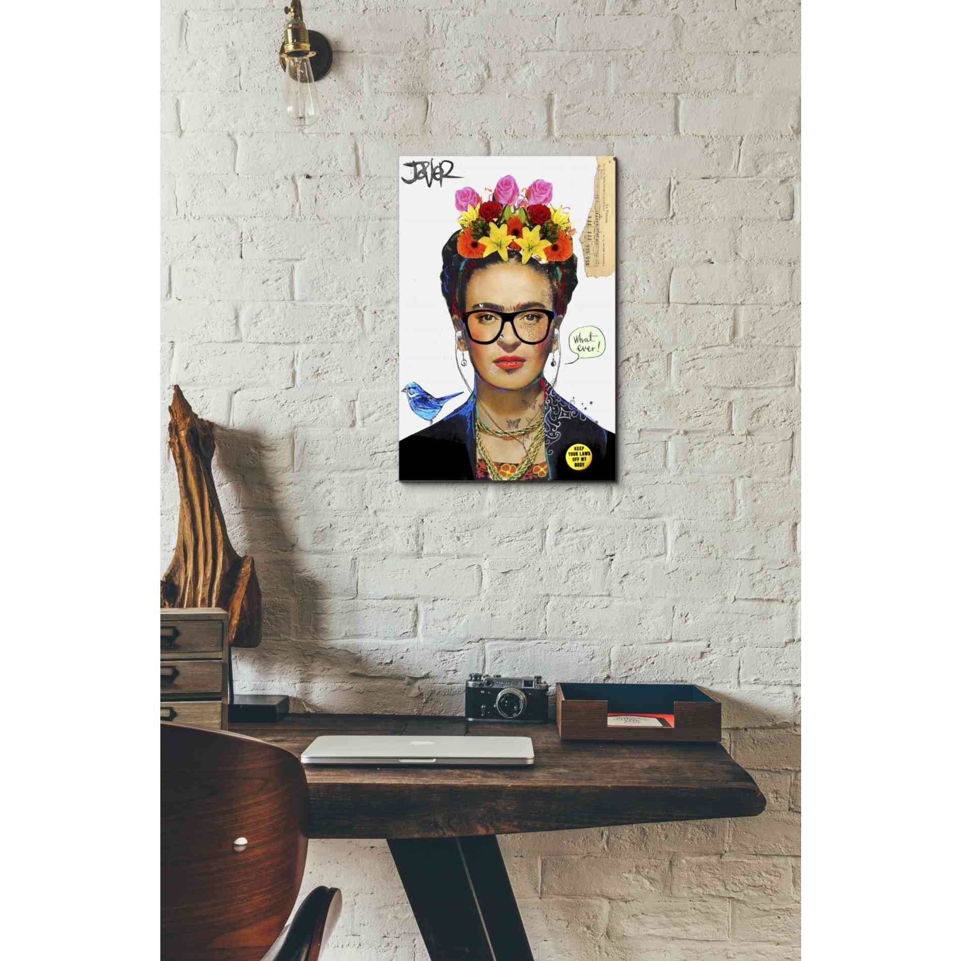 'Hipsta Frida' by Loui Jover, Canvas Wall Art,12 x 18