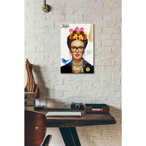 Image of 'Hipsta Frida' by Loui Jover, Canvas Wall Art,12 x 18