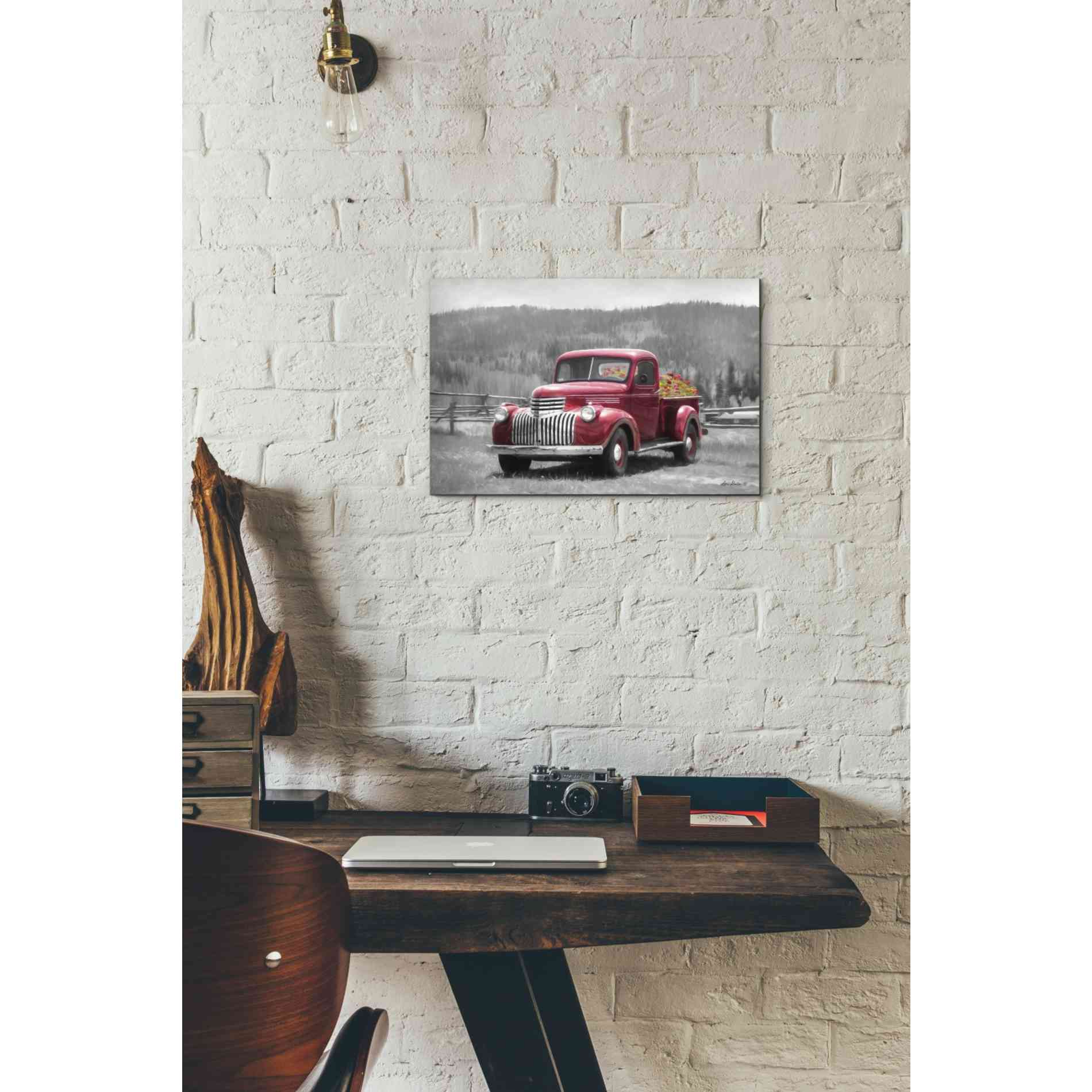 'American Made with Flowers' by Lori Deiter, Canvas Wall Art,18 x 12