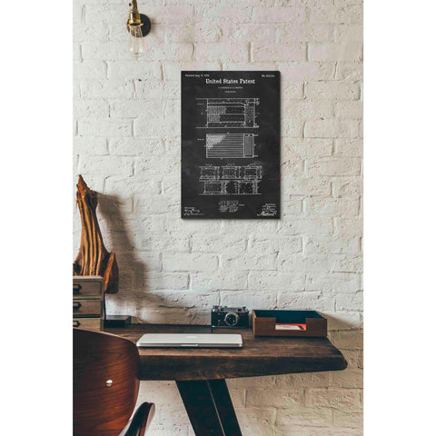 Image of 'Drying Machine Blueprint Patent Chalkboard' Canvas Wall Art,12 x 18