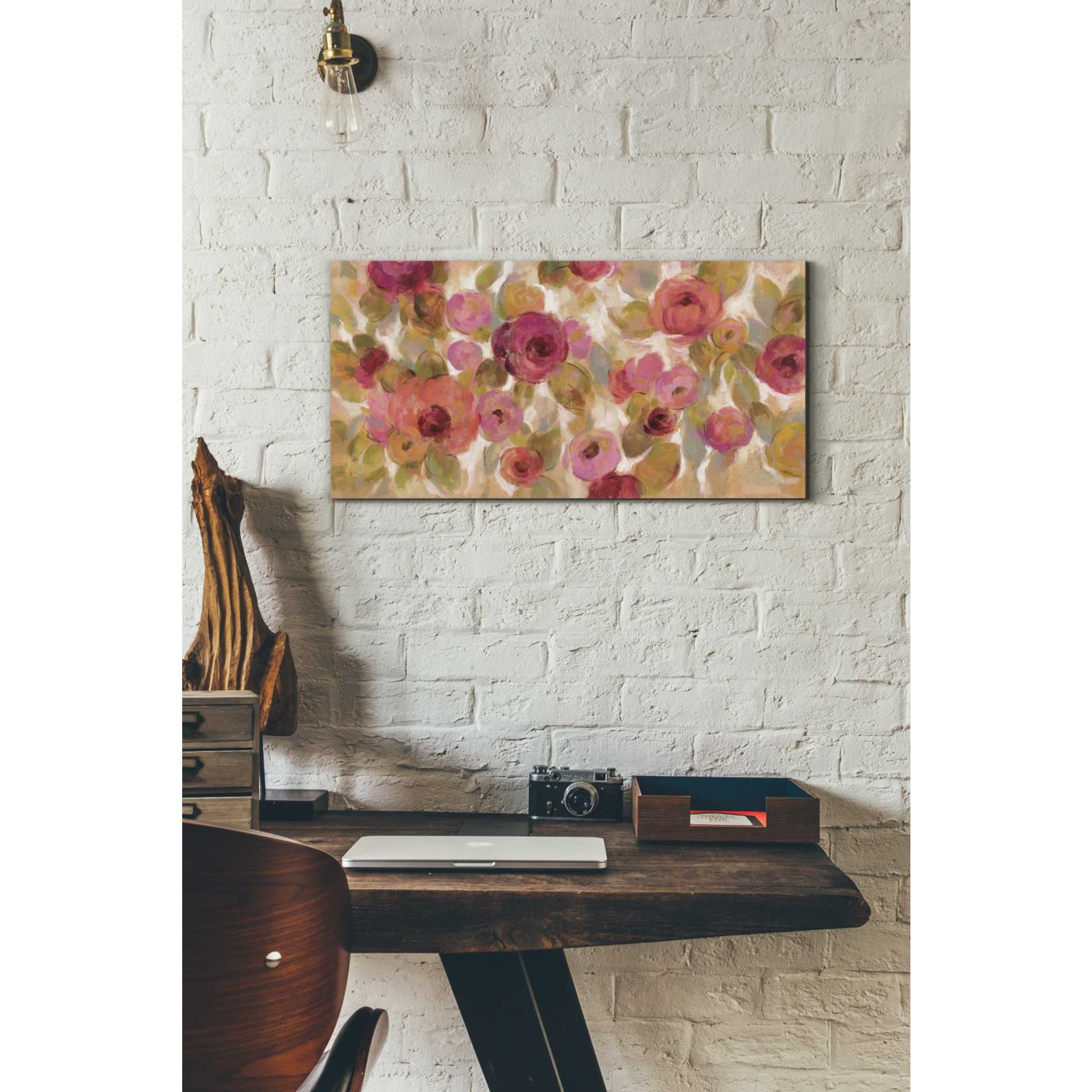 "Glorious Pink Floral I" by Silvia Vassileva, Canvas Wall Art,24 x 12