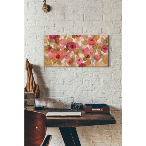 Image of "Glorious Pink Floral I" by Silvia Vassileva, Canvas Wall Art,24 x 12