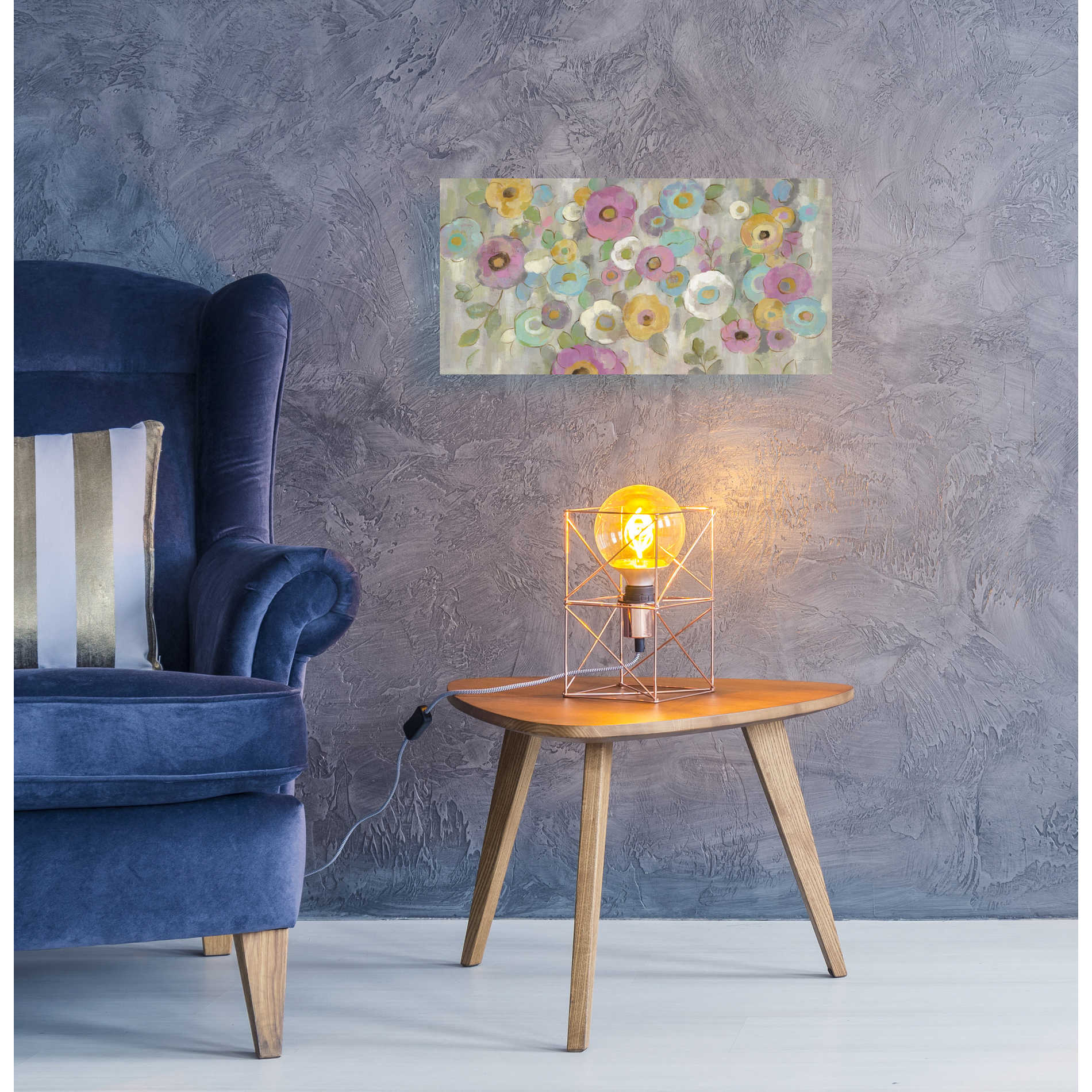 'Fog and Flowers I' by Silvia Vassileva, Canvas Wall Art,24 x 12