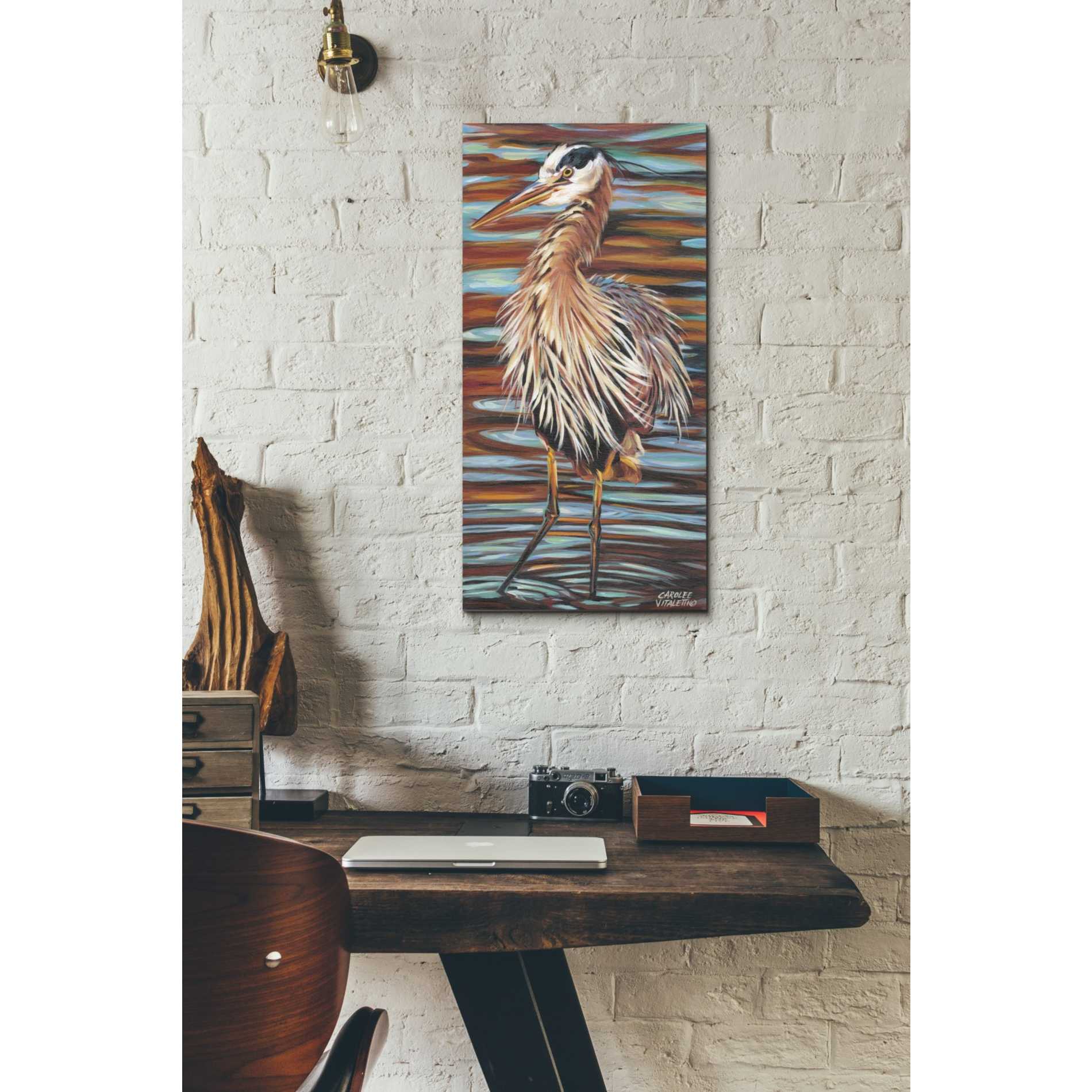 'Watchful Heron II' by Carolee Vitaletti, Giclee Canvas Wall Art